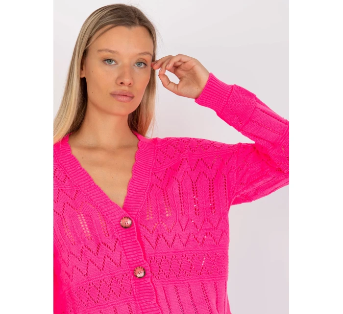 Dámsky sveter LC SW 8022 fluo ružový