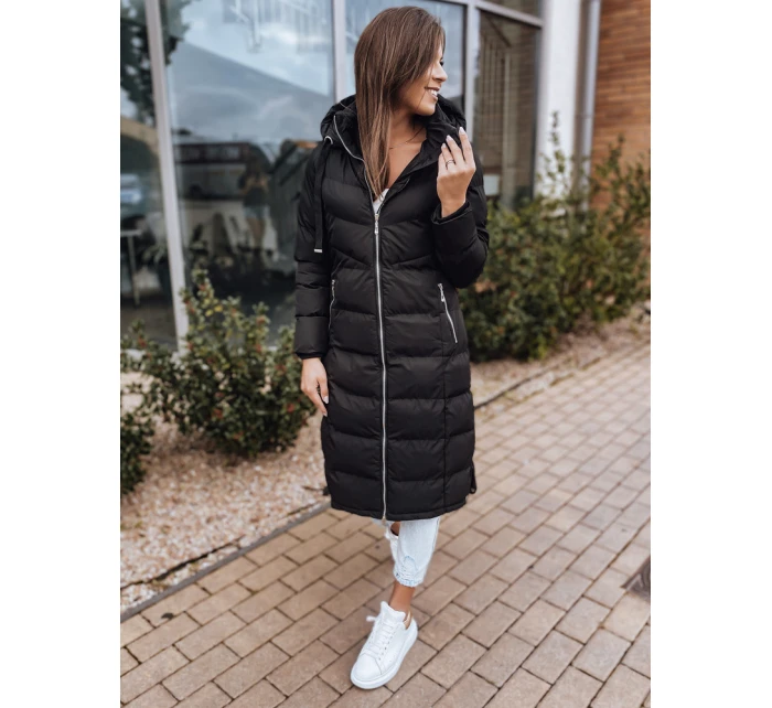 Dámská prošívaná zimní bunda s kapucí černá Dstreet model 21965758 - FashionStreet