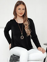 Dámska blúzka LUCERIA s príveskom čierna FashionStreet RY2674