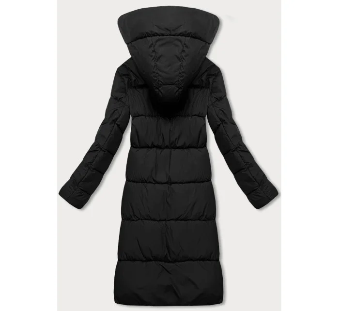 Zimowa kurtka damska z kapturem czarna model 21247792 - Glakate Zimowa kurtka damska z kapturem czarna model 21247792 - Glakate