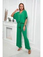 Souprava halenky a kalhot zelená Souprava halenky a kalhot zelená