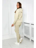 Svetr set Mikina + Kalhoty tmavě béžová Svetr set Mikina + Kalhoty tmavě béžová