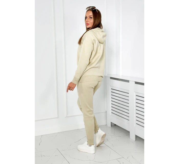 Svetr set Mikina + Kalhoty tmavě béžová Svetr set Mikina + Kalhoty tmavě béžová