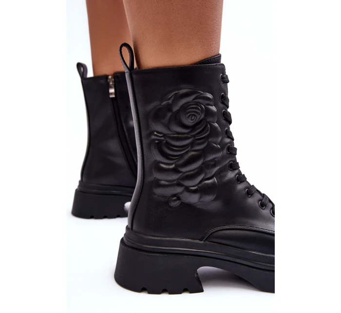 Kožené Workery Botky  Černé model 21633968 - S.Barski