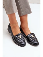 Kožené Lakované Mokasíny Se Zlatou Dekorací Laura model 21683149 Černé - Laura Messi