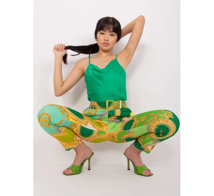 Spodnie DHJ SP model 18650909 zielony - FPrice Spodnie DHJ SP model 18650909 zielony - FPrice