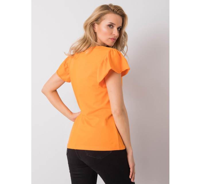 Oranžové dámske bavlnené tričko