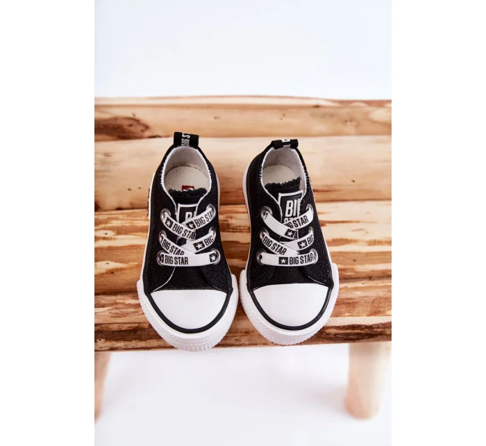 Dětské látkové tenisky BIG STAR KK374049 Černý a bílý