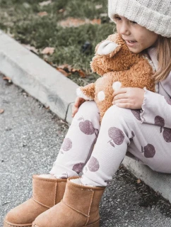 Dětské Teplé Sněhule Semišové Velbloud Gooby