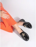 Praktické dámské černé mokasíny na plochém podpatku Praktické dámské černé mokasíny na plochém podpatku