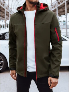 Pánska softshellová bunda s kapucňou zelená FashionStreet TX4471