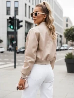 Dámská kožená bunda béžová Dstreet model 21976919 - FashionStreet