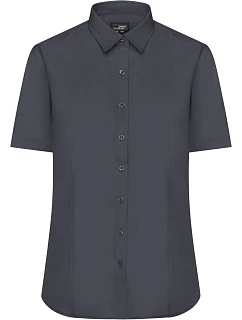 JN 679 Popelínová halenka s krátkým rukávem model 22488238 carbon - Daiber