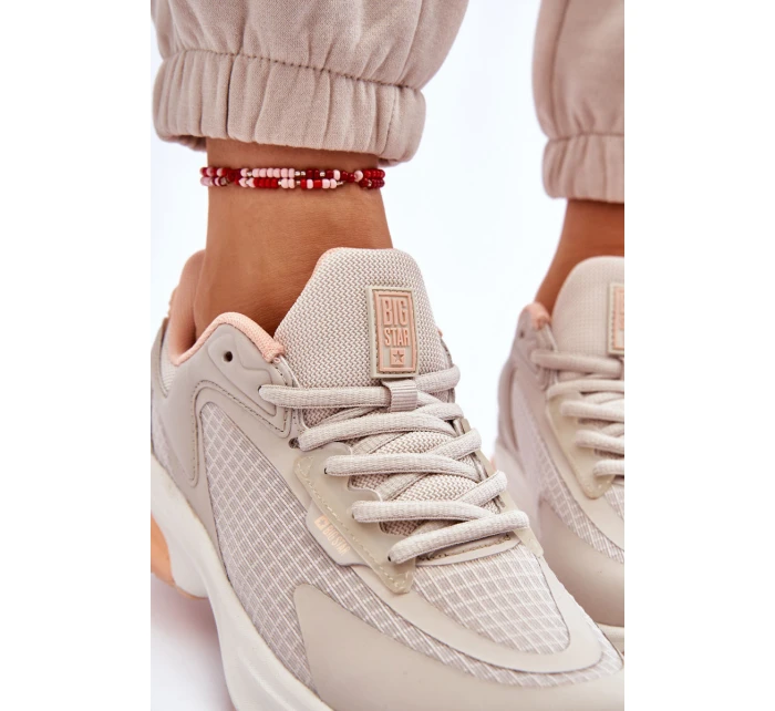 Wygodne Buty Sportowe Memory Foam System Big Star LL274336 Beżowe Wygodne Buty Sportowe Memory Foam System Big Star LL274336 Beżowe