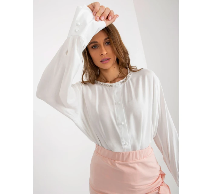 Dámska košeľa LK KS 509175.91P ecru - FPrice