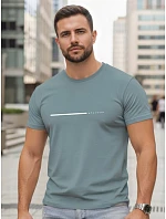 Tshirt męski bawełniany z napisem petrol model 22305457 - FashionStreet Tshirt męski bawełniany z napisem petrol model 22305457 - FashionStreet