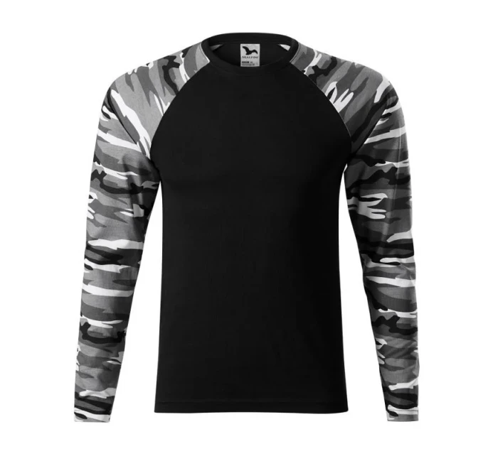 Tričko Malfini Camouflage LS M MLI-16632 camouflage gray pánske