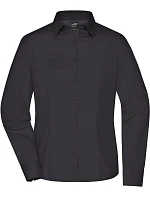 JN 641 Popelínová business halenka s dlouhým rukávem model 22487442 black - Daiber JN 641 Popelínová business halenka s dlouhým rukávem model 22487442 black - Daiber
