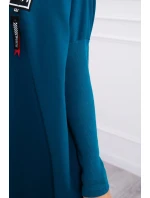 Oversize mikina s asymetrickými bokmi námornícka modrá