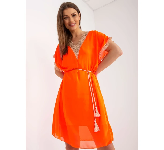 Šaty DHJ SK 1508.12 fluo oranžová