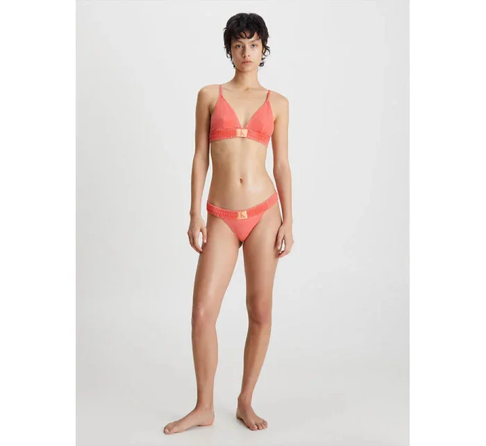 Dámsky vrchný plavkový diel bikín KW0KW01974 SM9 koralová - Calvin Klein