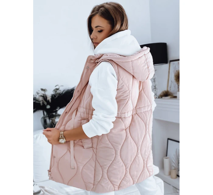 Dámská prošívaná vesta růžová Dstreet model 21966379 - FashionStreet Dámská prošívaná vesta růžová Dstreet model 21966379 - FashionStreet