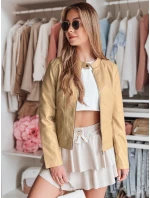 Dámská kožená bunda s kapucí beige Dstreet model 21981903 - FashionStreet