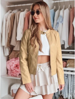 Dámská kožená bunda s kapucí beige Dstreet model 21981903 - FashionStreet