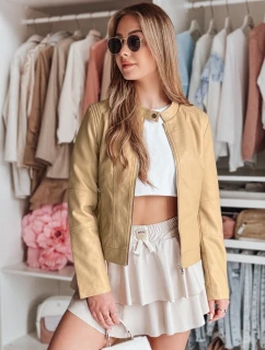 Dámska kožená bunda s kapucňou METSOUL beige FashionStreet TY4745