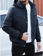 Pánská přechodná prošívaná bunda s kapucí tmavě modrá Dstreet model 21990745 - FashionStreet Pánská přechodná prošívaná bunda s kapucí tmavě modrá Dstreet model 21990745 - FashionStreet