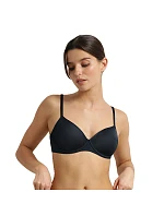 Dámska hladká podprsenka s kosticami DIM INVISIBLE WIRELESS PADDED BRA - DIM - čierna
