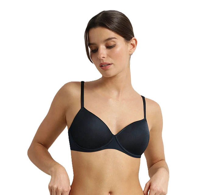 Dámska hladká podprsenka s kosticami DIM INVISIBLE WIRELESS PADDED BRA - DIM - čierna