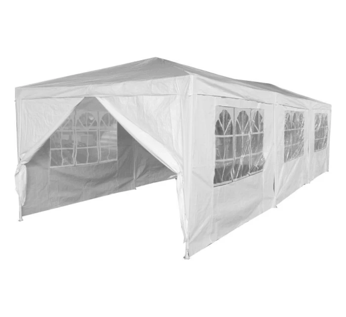 ZÁHRADNÝ CATERINGOVÝ STAN 9x3M + 8 STIEN BIELY