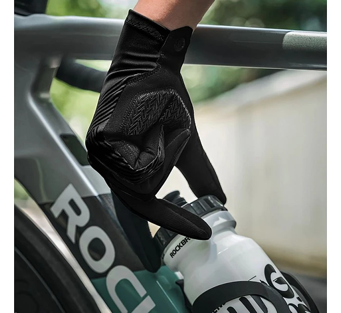 Cyklistické rukavice Rockbros jar/leto/jeseň, plné, veľkosť: L - čierne