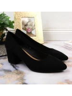 Sergio Leone W SK358A čierne lodičky na podpätku