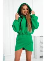 Zateplené šaty s obálkovým model 18752810 světle zelené - K-Fashion Zateplené šaty s obálkovým model 18752810 světle zelené - K-Fashion