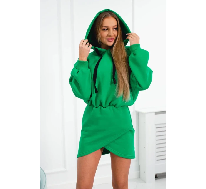 Zateplené šaty s obálkovým model 18752810 světle zelené - K-Fashion Zateplené šaty s obálkovým model 18752810 světle zelené - K-Fashion