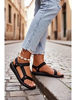 Damskie Sportowe Sandały Na Rzepy Czarne Ultimate Damskie Sportowe Sandały Na Rzepy Czarne Ultimate