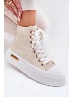 Vysoké Dámské Tenisky Na Platformě Béžové model 21689012 - Boto