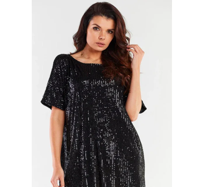 Dámské mini šaty s Černá model 19916509 - awama Dámské mini šaty s Černá model 19916509 - awama