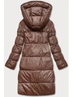 Dlhá obojstranná zimná bunda hnedá/kapučíno (l22-9852-300/62) Dlhá obojstranná zimná bunda hnedá/kapučíno (l22-9852-300/62)