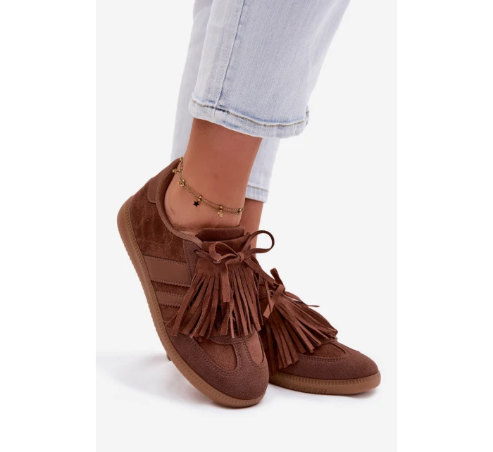 Dámské tenisky s třásněmi Hnědé Dorivelle