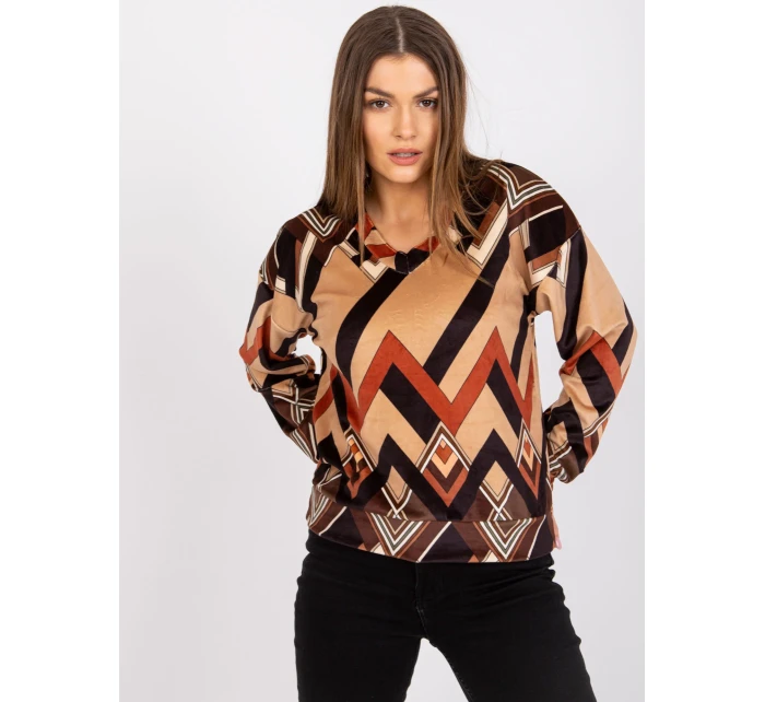 Blúzka DHJ BZ 6033 1.49P čierna a béžová