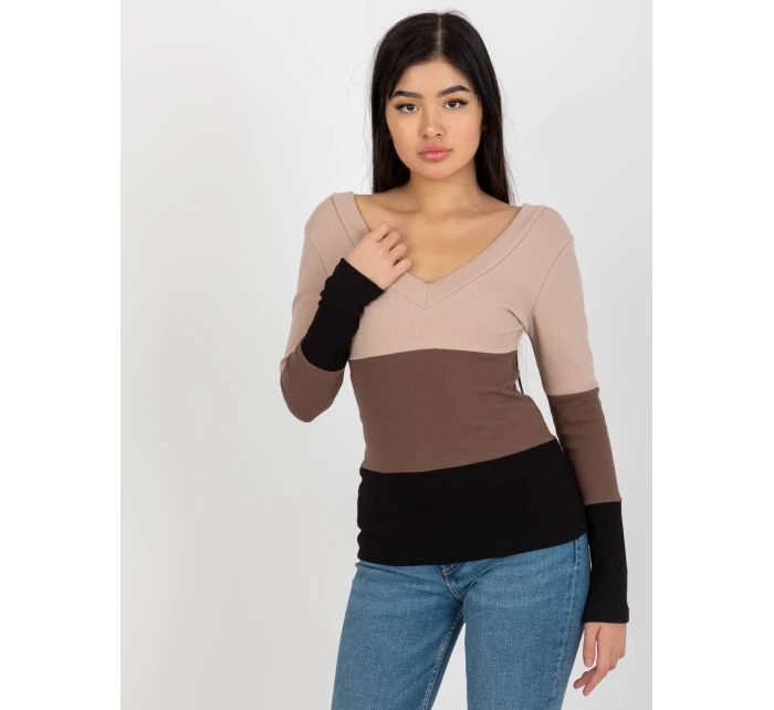 Blúzka RV BZ 8429.31P čierna a béžová