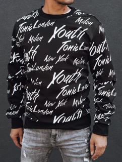 Pánska mikina s kapucňou čierna FashionStreet BX5779