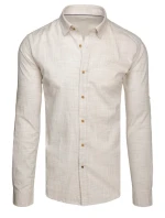 Pánská béžová košile Dstreet model 21989409 - FashionStreet Pánská béžová košile Dstreet model 21989409 - FashionStreet