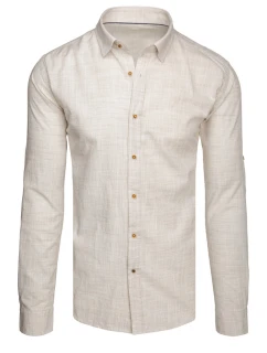 Pánská béžová košile Dstreet model 21989409 - FashionStreet