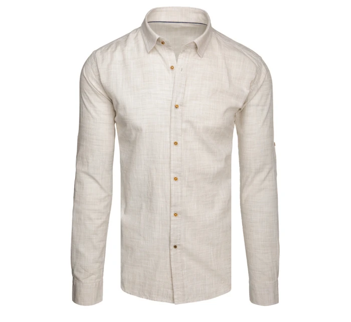 Pánská béžová košile Dstreet model 21989409 - FashionStreet Pánská béžová košile Dstreet model 21989409 - FashionStreet