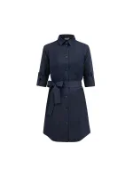 Tmavě modré dámské košilové šaty s knoflíky model 7951531 - numoco Tmavě modré dámské košilové šaty s knoflíky model 7951531 - numoco