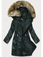 Tmavozelená prešívaná dámska bunda (H-97-2)